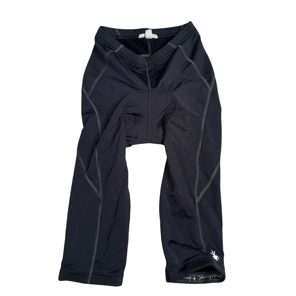 Smartwool Cycling Knickers Women Small Black Excellent Padded Merino Wool Capri